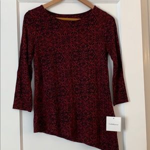 NWT Croft & Barrow 3/4 sleeve top Petite Small
